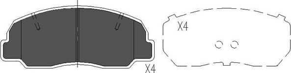 Kavo Parts KBP-1504 - Kit de plaquettes de frein, frein à disque cwaw.fr