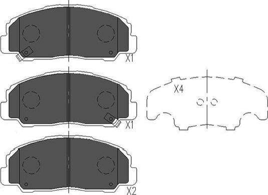 Kavo Parts KBP-1505 - Kit de plaquettes de frein, frein à disque cwaw.fr