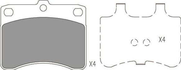 Kavo Parts KBP-1516 - Kit de plaquettes de frein, frein à disque cwaw.fr