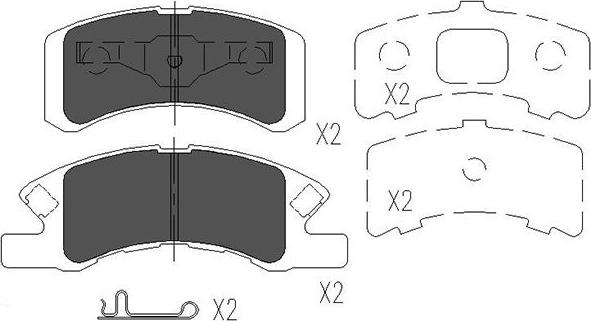 Kavo Parts KBP-1511 - Kit de plaquettes de frein, frein à disque cwaw.fr