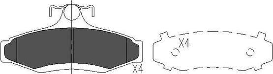 Kavo Parts KBP-1006 - Kit de plaquettes de frein, frein à disque cwaw.fr