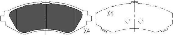 Kavo Parts KBP-1008 - Kit de plaquettes de frein, frein à disque cwaw.fr