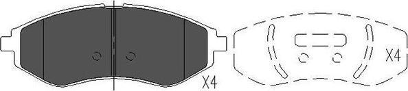 Kavo Parts KBP-1003 - Kit de plaquettes de frein, frein à disque cwaw.fr