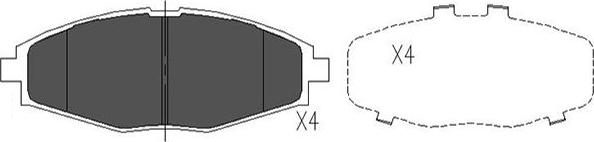 Kavo Parts KBP-1002 - Kit de plaquettes de frein, frein à disque cwaw.fr