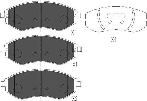 Kavo Parts KBP-1019 - Kit de plaquettes de frein, frein à disque cwaw.fr