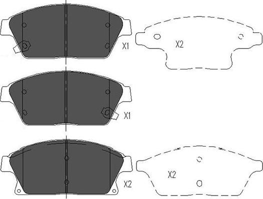 Kavo Parts KBP-1014 - Kit de plaquettes de frein, frein à disque cwaw.fr