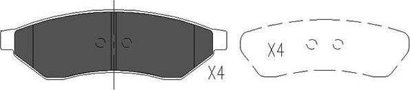 Kavo Parts KBP-1015 - Kit de plaquettes de frein, frein à disque cwaw.fr