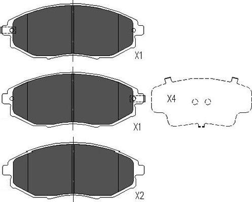 Kavo Parts KBP-1011 - Kit de plaquettes de frein, frein à disque cwaw.fr