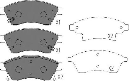 Kavo Parts KBP-1018 - Kit de plaquettes de frein, frein à disque cwaw.fr