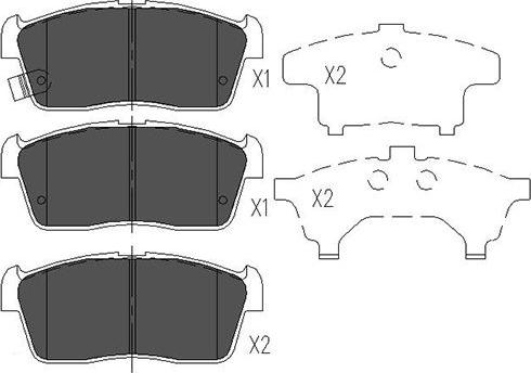 Kavo Parts KBP-8507 - Kit de plaquettes de frein, frein à disque cwaw.fr