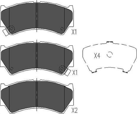 Kavo Parts KBP-8519 - Kit de plaquettes de frein, frein à disque cwaw.fr