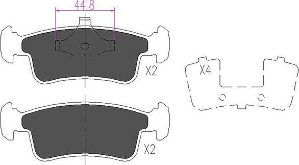 Kavo Parts KBP-8514 - Kit de plaquettes de frein, frein à disque cwaw.fr