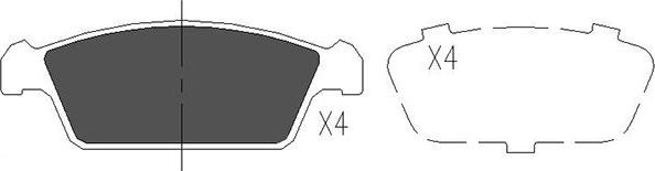 Kavo Parts KBP-8515 - Kit de plaquettes de frein, frein à disque cwaw.fr