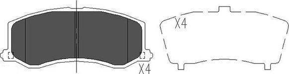 Kavo Parts KBP-8516 - Kit de plaquettes de frein, frein à disque cwaw.fr