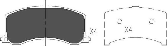 Kavo Parts KBP-8517 - Kit de plaquettes de frein, frein à disque cwaw.fr