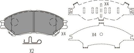 Kavo Parts KBP-8533 - Kit de plaquettes de frein, frein à disque cwaw.fr