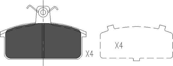 Kavo Parts KBP-8524 - Kit de plaquettes de frein, frein à disque cwaw.fr