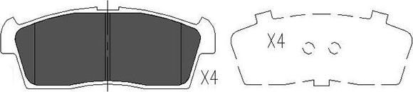 Kavo Parts KBP-8521 - Kit de plaquettes de frein, frein à disque cwaw.fr