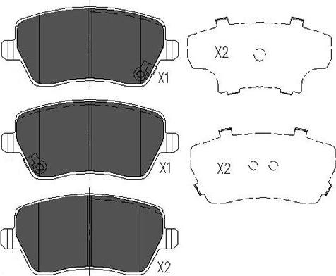 Kavo Parts KBP-8522 - Kit de plaquettes de frein, frein à disque cwaw.fr