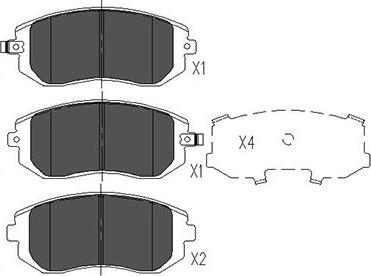 Kavo Parts KBP-8004 - Kit de plaquettes de frein, frein à disque cwaw.fr