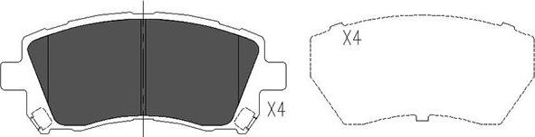 Kavo Parts KBP-8001 - Kit de plaquettes de frein, frein à disque cwaw.fr