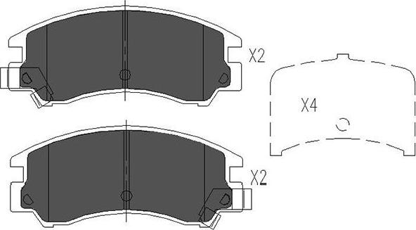 Kavo Parts KBP-8008 - Kit de plaquettes de frein, frein à disque cwaw.fr