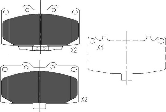 Kavo Parts KBP-8003 - Kit de plaquettes de frein, frein à disque cwaw.fr