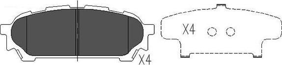 Kavo Parts KBP-8019 - Kit de plaquettes de frein, frein à disque cwaw.fr