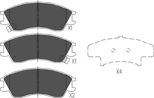 Kavo Parts KBP-8012 - Kit de plaquettes de frein, frein à disque cwaw.fr