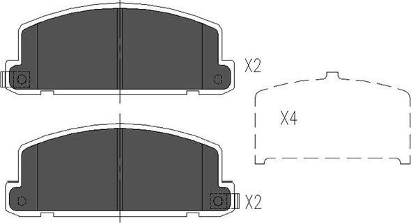 Kavo Parts KBP-3506 - Kit de plaquettes de frein, frein à disque cwaw.fr