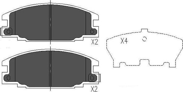 Kavo Parts KBP-3503 - Kit de plaquettes de frein, frein à disque cwaw.fr