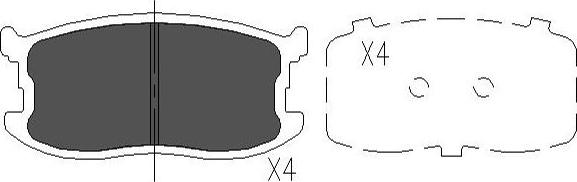 Kavo Parts KBP-3507 - Kit de plaquettes de frein, frein à disque cwaw.fr