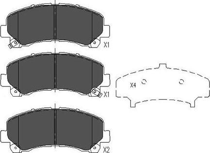 Kavo Parts KBP-3515 - Kit de plaquettes de frein, frein à disque cwaw.fr