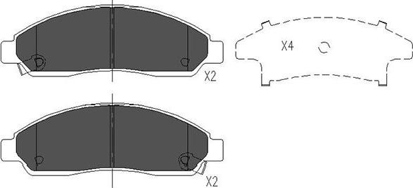 Kavo Parts KBP-3513 - Kit de plaquettes de frein, frein à disque cwaw.fr