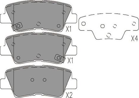 Kavo Parts KBP-3045 - Kit de plaquettes de frein, frein à disque cwaw.fr