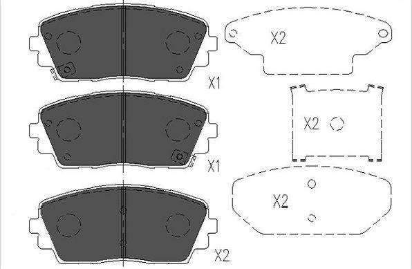 Kavo Parts KBP-3040 - Kit de plaquettes de frein, frein à disque cwaw.fr