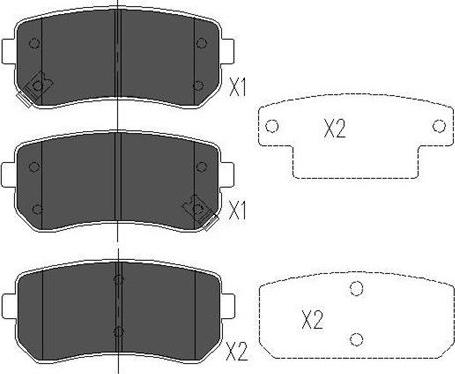 Kavo Parts KBP-3041 - Kit de plaquettes de frein, frein à disque cwaw.fr