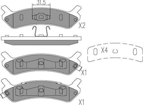 Kavo Parts KBP-3043 - Kit de plaquettes de frein, frein à disque cwaw.fr