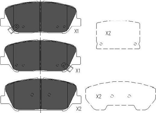 Kavo Parts KBP-3042 - Kit de plaquettes de frein, frein à disque cwaw.fr