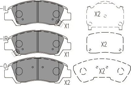 Kavo Parts KBP-3047 - Kit de plaquettes de frein, frein à disque cwaw.fr