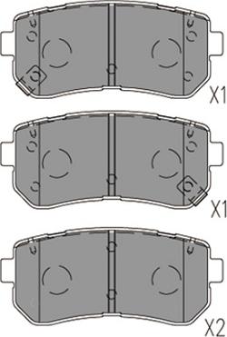 Kavo Parts KBP-3059 - Kit de plaquettes de frein, frein à disque cwaw.fr