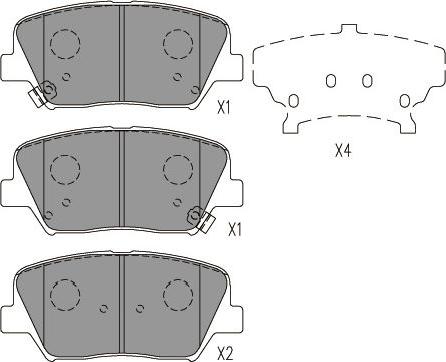 Kavo Parts KBP-3050 - Kit de plaquettes de frein, frein à disque cwaw.fr