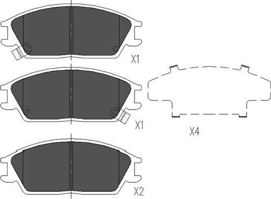 Kavo Parts KBP-3001 - Kit de plaquettes de frein, frein à disque cwaw.fr