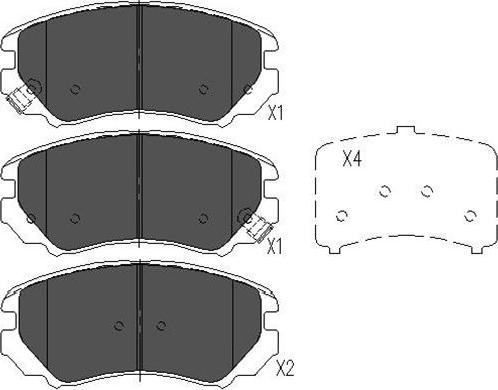 Kavo Parts KBP-3008 - Kit de plaquettes de frein, frein à disque cwaw.fr