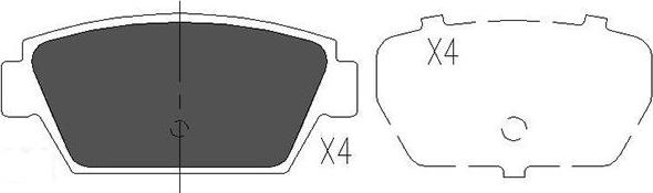 Kavo Parts KBP-3010 - Kit de plaquettes de frein, frein à disque cwaw.fr