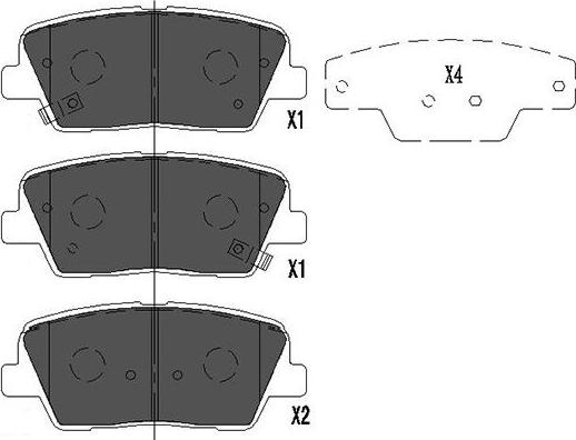 Kavo Parts KBP-3034 - Kit de plaquettes de frein, frein à disque cwaw.fr