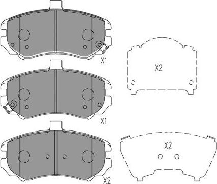 Kavo Parts KBP-3038 - Kit de plaquettes de frein, frein à disque cwaw.fr