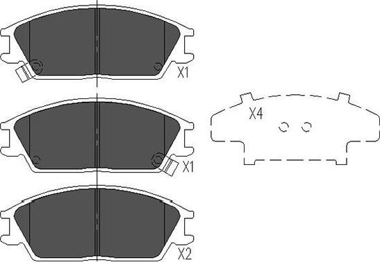 Kavo Parts KBP-3033 - Kit de plaquettes de frein, frein à disque cwaw.fr