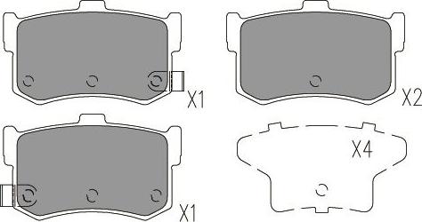 Kavo Parts KBP-3037 - Kit de plaquettes de frein, frein à disque cwaw.fr