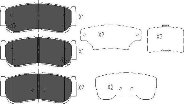 Kavo Parts KBP-3024 - Kit de plaquettes de frein, frein à disque cwaw.fr